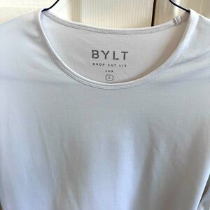 Brand New BYLT Drop Cut Long Sleeve Slim Fit Shirt, Men’s Large, White